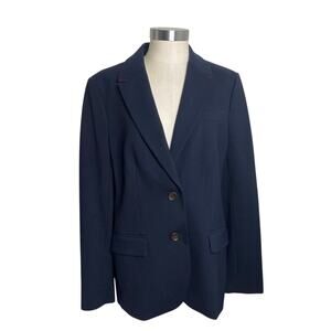 Boden Smythe Ponte Stretch Blazer Jacket Navy Blue 12
